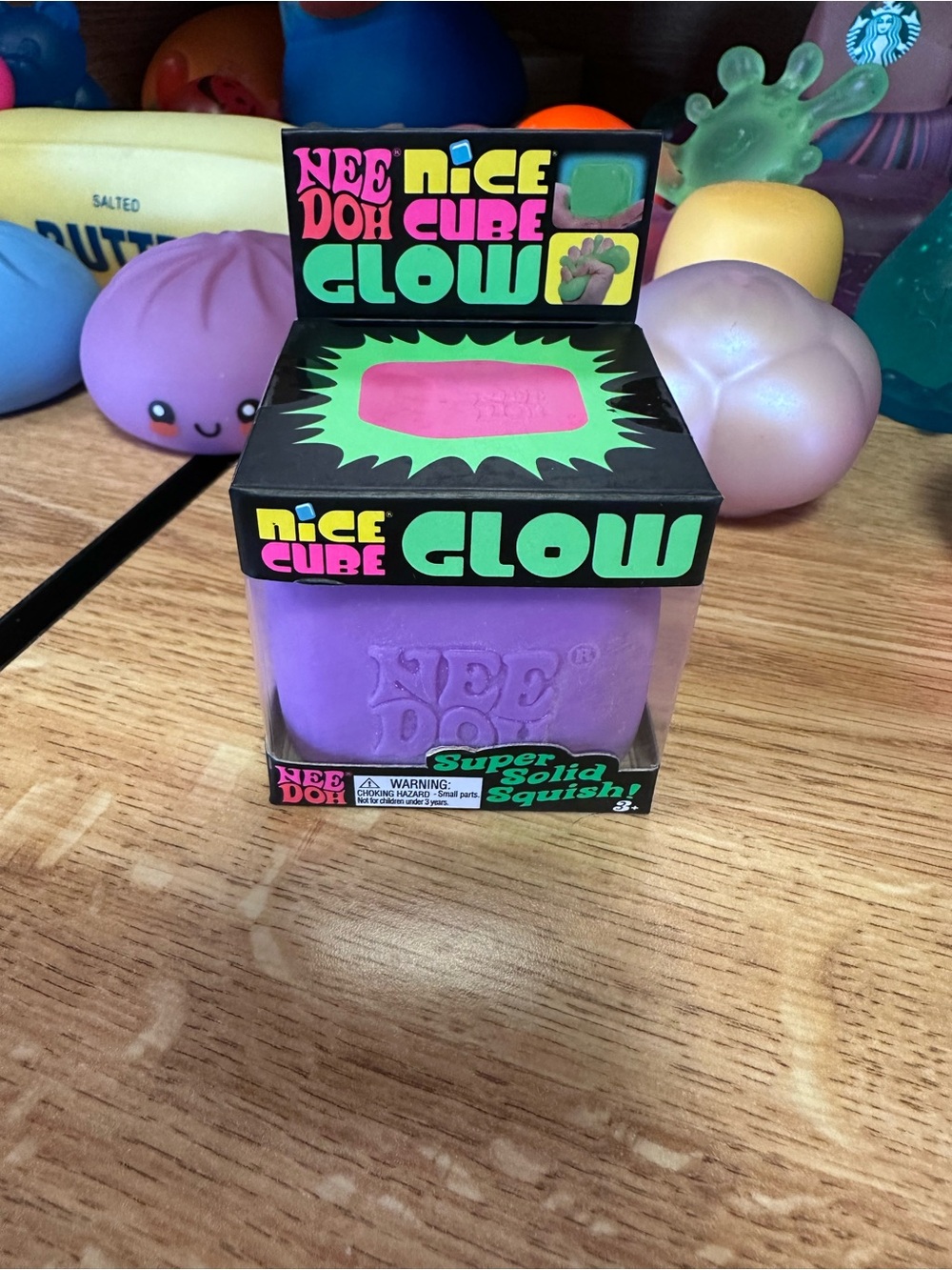 Authentic NeeDoh Nice Cube Glow- Purple